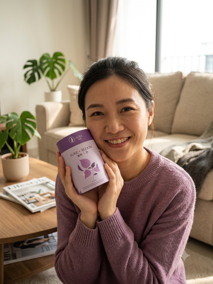 Woman holding Aure Bloom